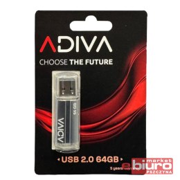 PENDRIVE ADIVA PAMIĘĆ USB 2.0 64GB 0278